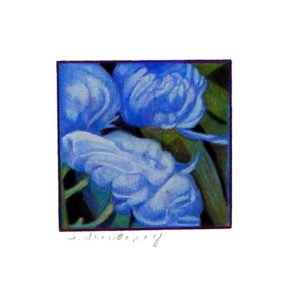 BLUE NATURE color pigment pencil 9x9 in. Artist